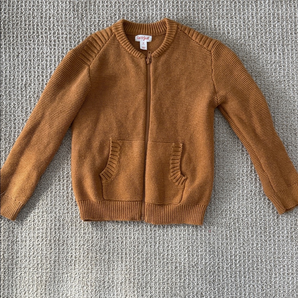 Cat & Jack Knit Boys zip sweater